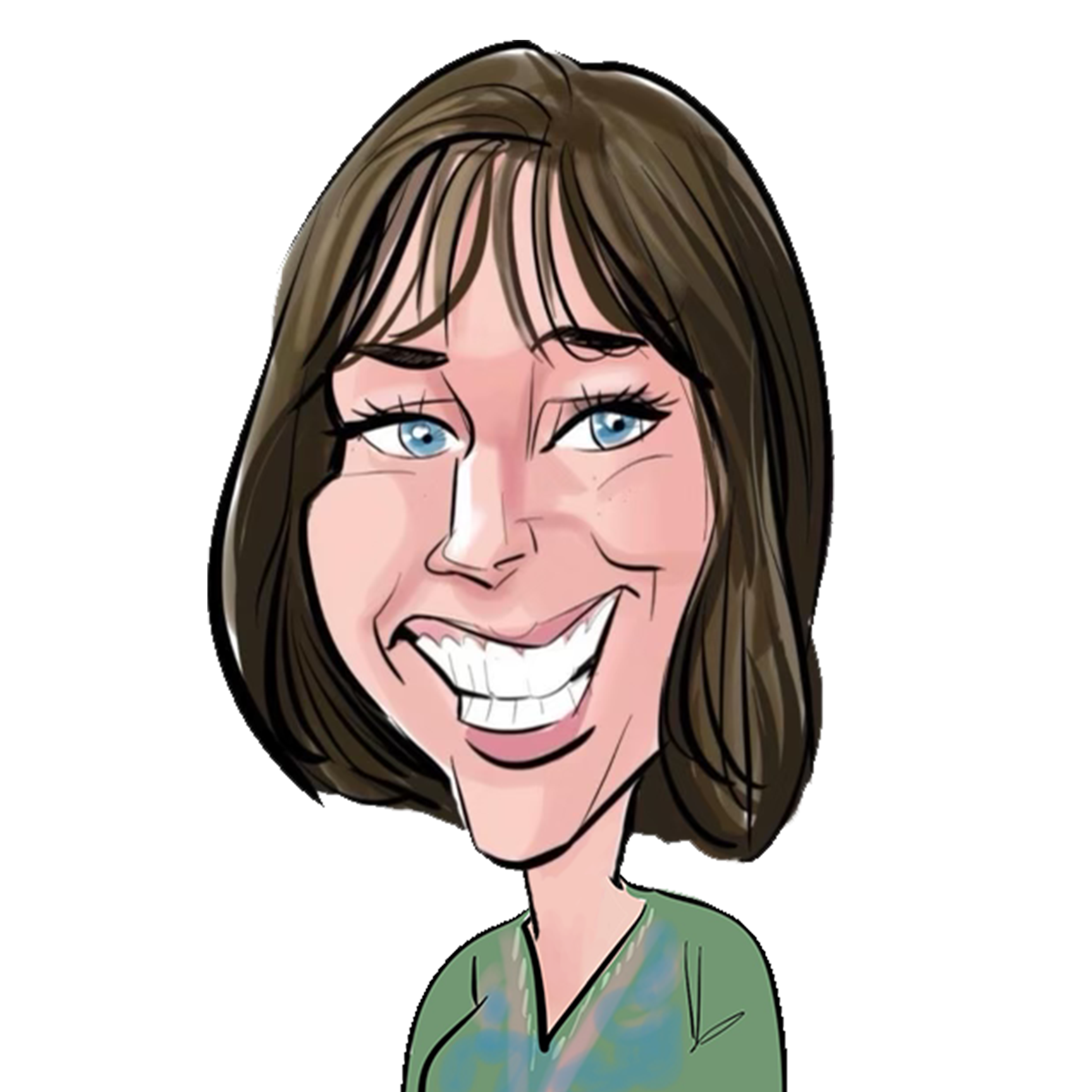 Julia Kebanli caricature headshot